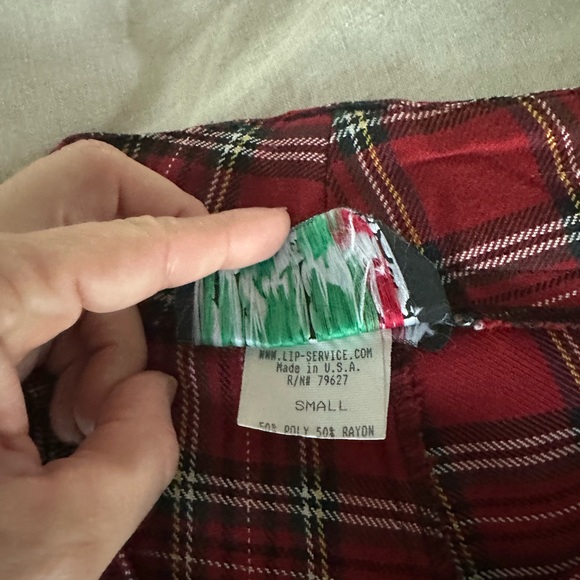 Lip, service plaid, pants, size small - Picture 6 of 9